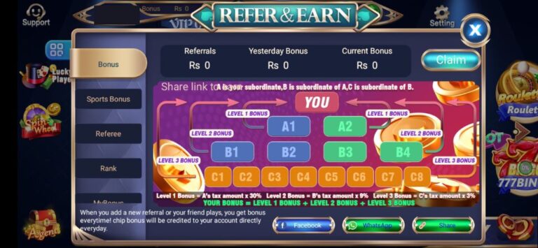 Teen Patti Sky Refer and Earn